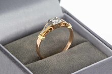 Vintage  Diamantring 14 Karat - 18,7 mm
