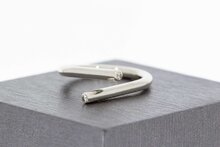 14 Karat Wei&szlig;goldene Diamant Ring - 16,5 mm