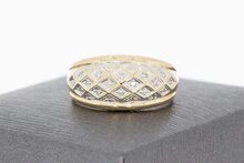 14 Karat Ring mit Diamant - 17,4 mm