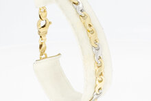 Bicolor Armband 14 Karat Gold - 19,9 cm