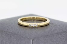 14 Karat Gold Diamant Vorsteckring - 16,5 mm