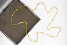 18 Karat Figaro gelbgold Kette - 92 cm