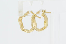 Gewellte Ohrringe 585 Gold - 1,4 cm