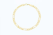 14 Karat Figaro Goldarmband - 22,3 cm