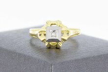 14 Karat Gold Ring mit Diamant - 18,3 mm