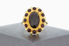 Vintage Granaten- Ring 585 Gold - 17,7 mm