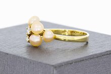 585 Gelbgold Edelstein-Ring - 15,8 mm