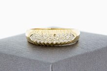 14 Karat Goldring mit Diamant - 19,5 mm