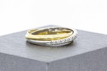 585 Goldring mit Diamant - 17,4 mm