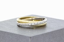 585 Goldring mit Diamant - 17,4 mm