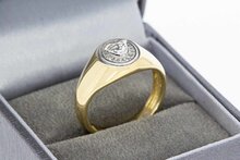 Bicolor 14 Karat Gold Ring - 18,7 mm