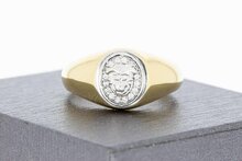 Bicolor 14 Karat Gold Ring - 18,7 mm