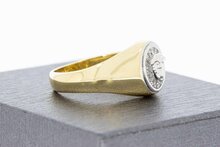 Bicolor 14 Karat Gold Ring - 18,7 mm