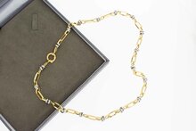 14 Karat bicolor K&ouml;nigskette Gold - 56,2 cm