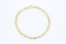14 Karat Falkenaugen Armband - 22,5 cm
