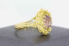 Amethist ring 14 karaat  goud - 18,6 mm