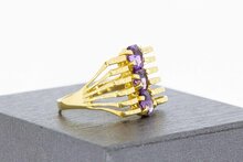 Amethyst 18 Karat Gold Ring - 18,2 mm