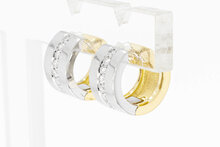 14 Karat goldene Diamant Creolen - 1,2 cm