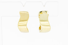 585 Goldene matierte Kreolen - 1,5 cm