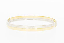 585 bicolor Goldene Armreif - 49,5 x 59,6 mm