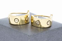 Halbkreolen 585 bicolor Gold - 1,9 cm