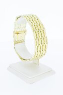 Breites 14 Karat St&auml;bchen Gold Armband - 19,8 cm