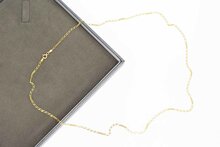 14 Karat gerollte Panzer Goldkette- 46 cm