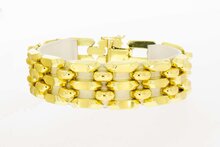 750 Gold breites Barrenarmband - 19,8 cm