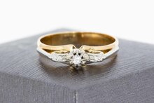 Bicolor Diamantring 14 Karat Gold - 19 mm