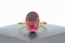 Marquis Granatring 14 Karat Gold - 19,3 mm