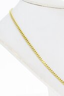14 Karat geschliffen Panzer Goldkette- 62 cm