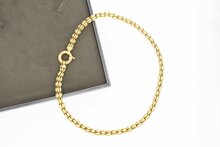 14 Karat Gold Rippenhalskette - 46,3 cm