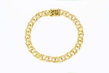 14 Karat geflochtenes Goldarmband - 18,1 cm