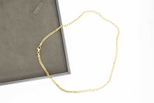 14 Karat Goldene Panzer Kette - 45,2 cm