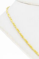 Geflochtene 585 Frauen Kette Gold - 38 cm