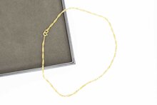 Geflochtene 585 Frauen Kette Gold - 38 cm