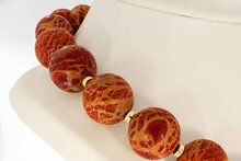 Korallenkette 18 Karat Gold &ndash; 49,5 cm