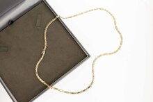 14 Karat Gold flache K&ouml;nigskette - 57 cm