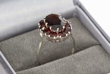 8 Karat Gold Marquis Granatring - 15.8 mm