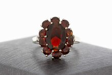 8 Karat Gold Marquis Granatring - 15.8 mm