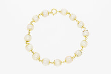 14 Karat Gold Perlen Armband - 19 cm