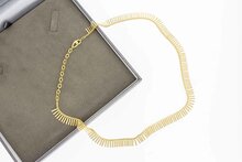 Sonnenstrahlen-Choker 585 Gold - 48,5 cm