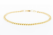 Gerollte Panzer Armband 14 Karat  - 23 cm