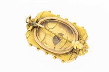 585 Brosche/ Anh&auml;nger mit Rubin en Perlen