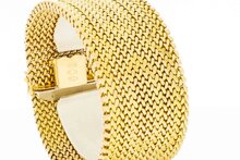 Mail&auml;nder Armband 18 Karat Gelbgold - 18 cm