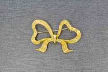 14 Karat gelb goldene Strik Brosche