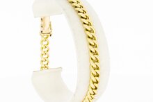 14 Karat "offen" Panzer Armband - 19,8 cm