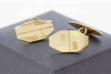 Figuriertes 14 Karat Gold Manschettenkn&ouml;pfe