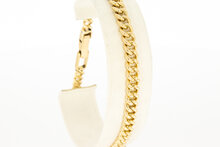 14 Karat Gelbgold Panzer Gliederarmband - 21 cm