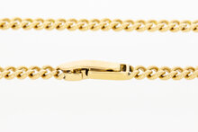 14 Karat Gelbgold Panzer Gliederarmband - 21 cm